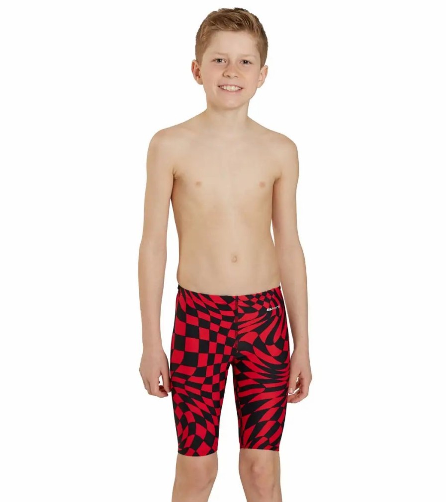 * Sporti Checkmate Jammer Swimsuit Youth (22 28) | Boys'