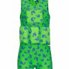 * My Pool Pal Boy'S Bright Green And Blue Dolfin Floatation Swimsuit | Boys'