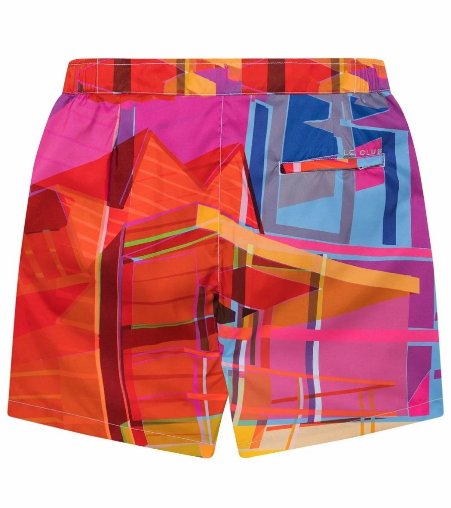 * Le Club Men'S Tower 7 Long Swim Trunks | Men'S