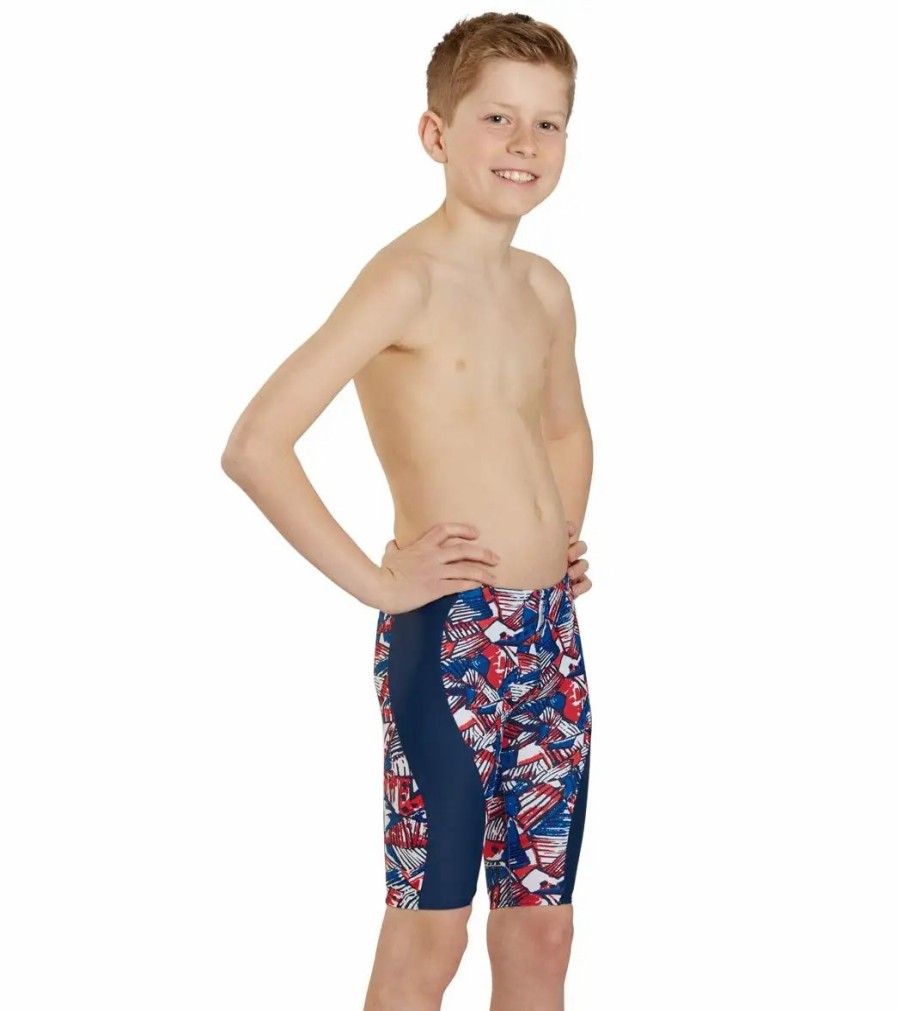 * Sporti Tribal Graffiti Splice Jammer Swimsuit Youth (22 28) | Boys'